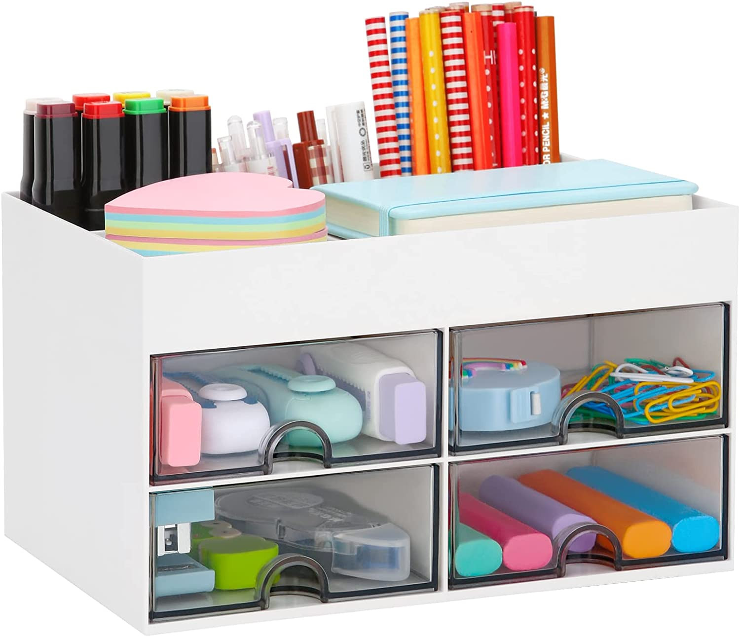 Desktop Organizer with Drawer, Accessories Stationary Organizer Desk
