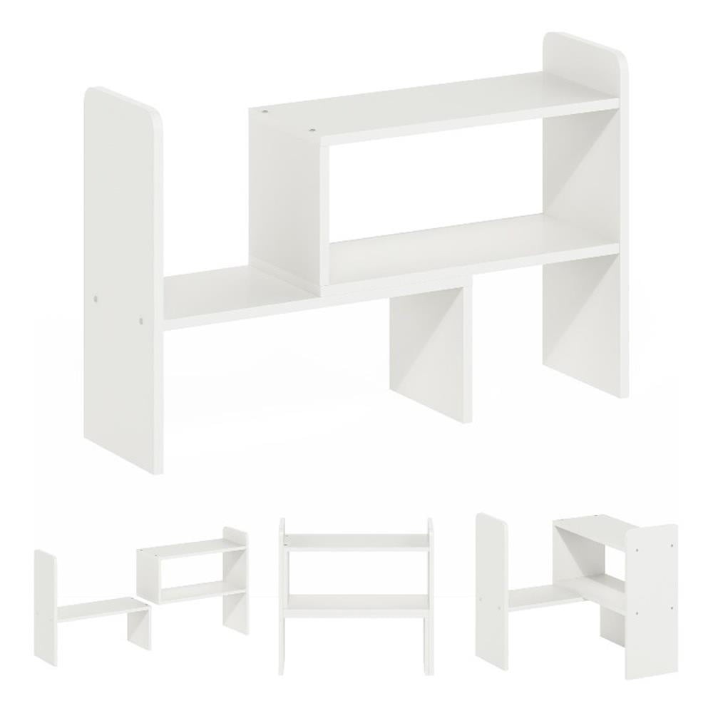 Classic Desk Top Organizer Bookshelf in White