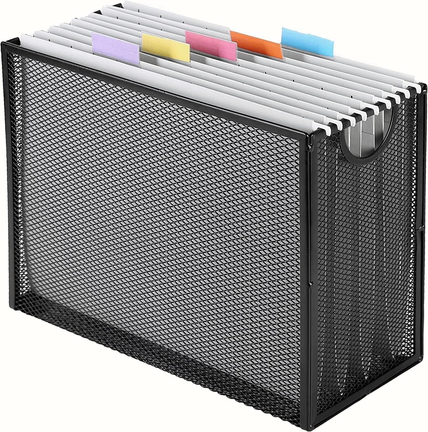 Sinboun Hanging File Organizer LetterSize File Holder Filing Box Includes 5 H…