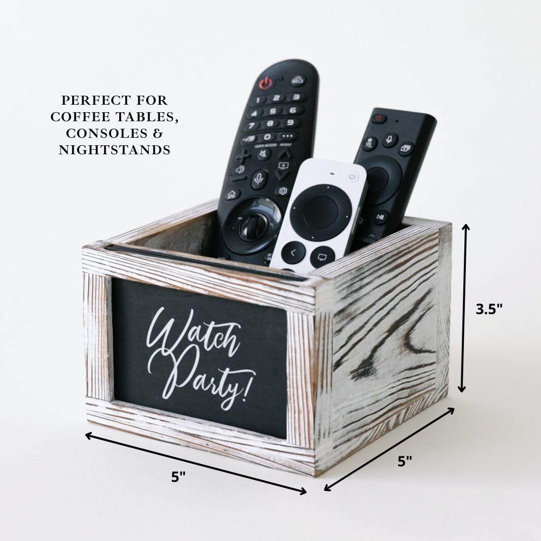 Remote Control Holder- Rustic TV Remote Holder – Remote Caddy Farmhouse Decor…