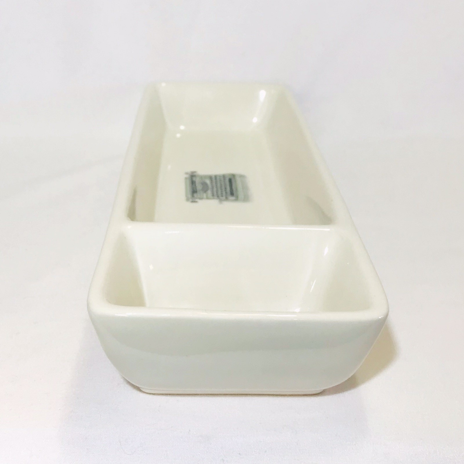 Rae Dunn WRITE Divided Tray Desk Office Organizer Trinket Dish 11″ x 3.5″
