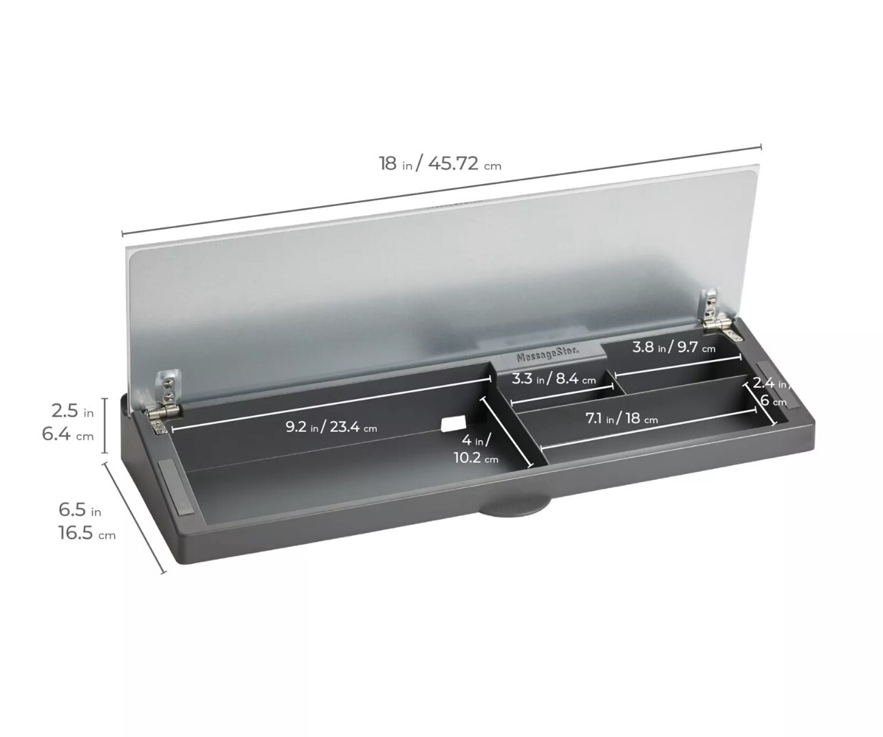 ECR4Kid MessageStor Keyboard Write & Store, Whiteboard Desk Organizer, Wet Erase