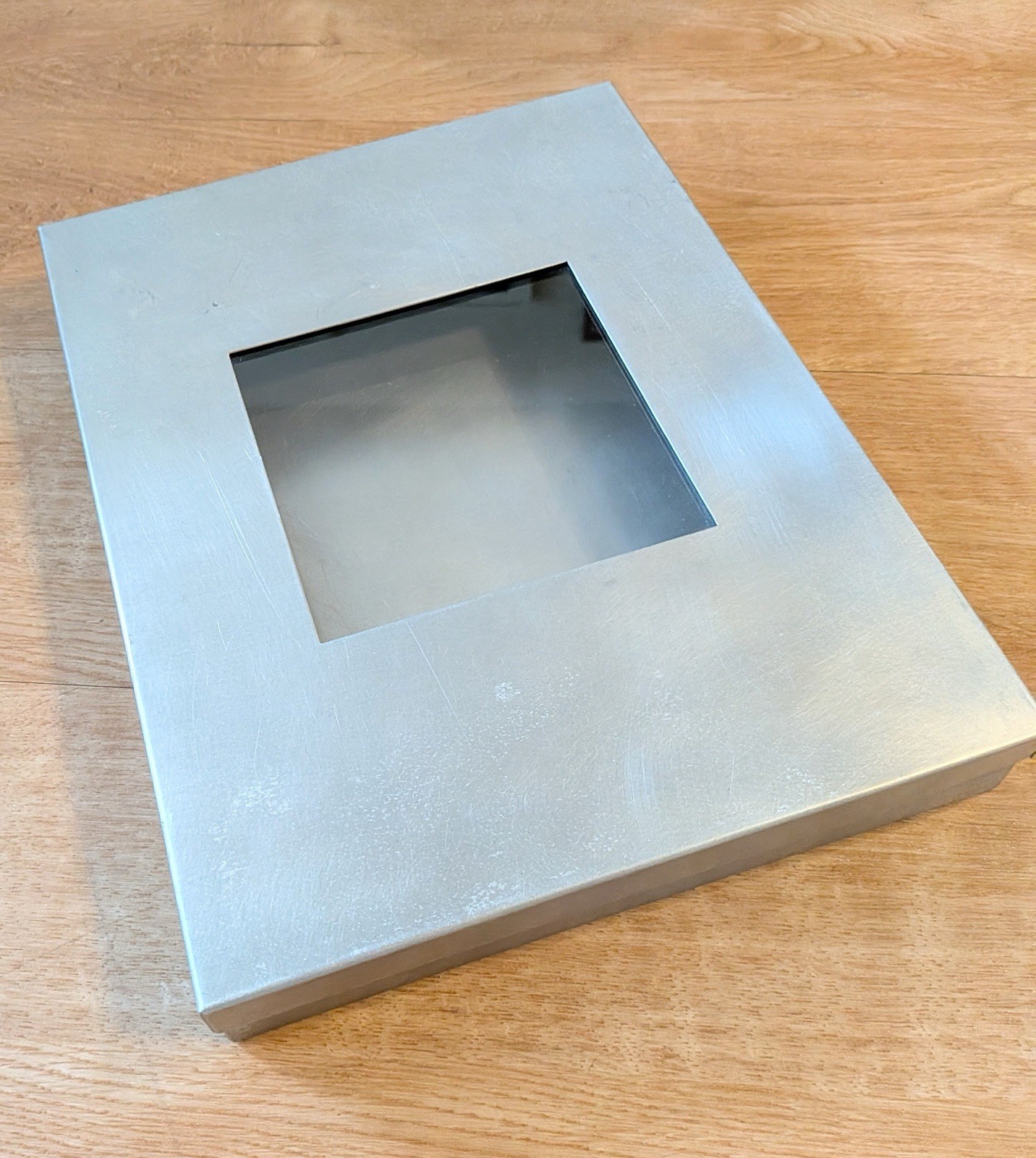 Pina Zangaro – Aluminum Metal Presentation Box Organizer w/ Window – Vintage
