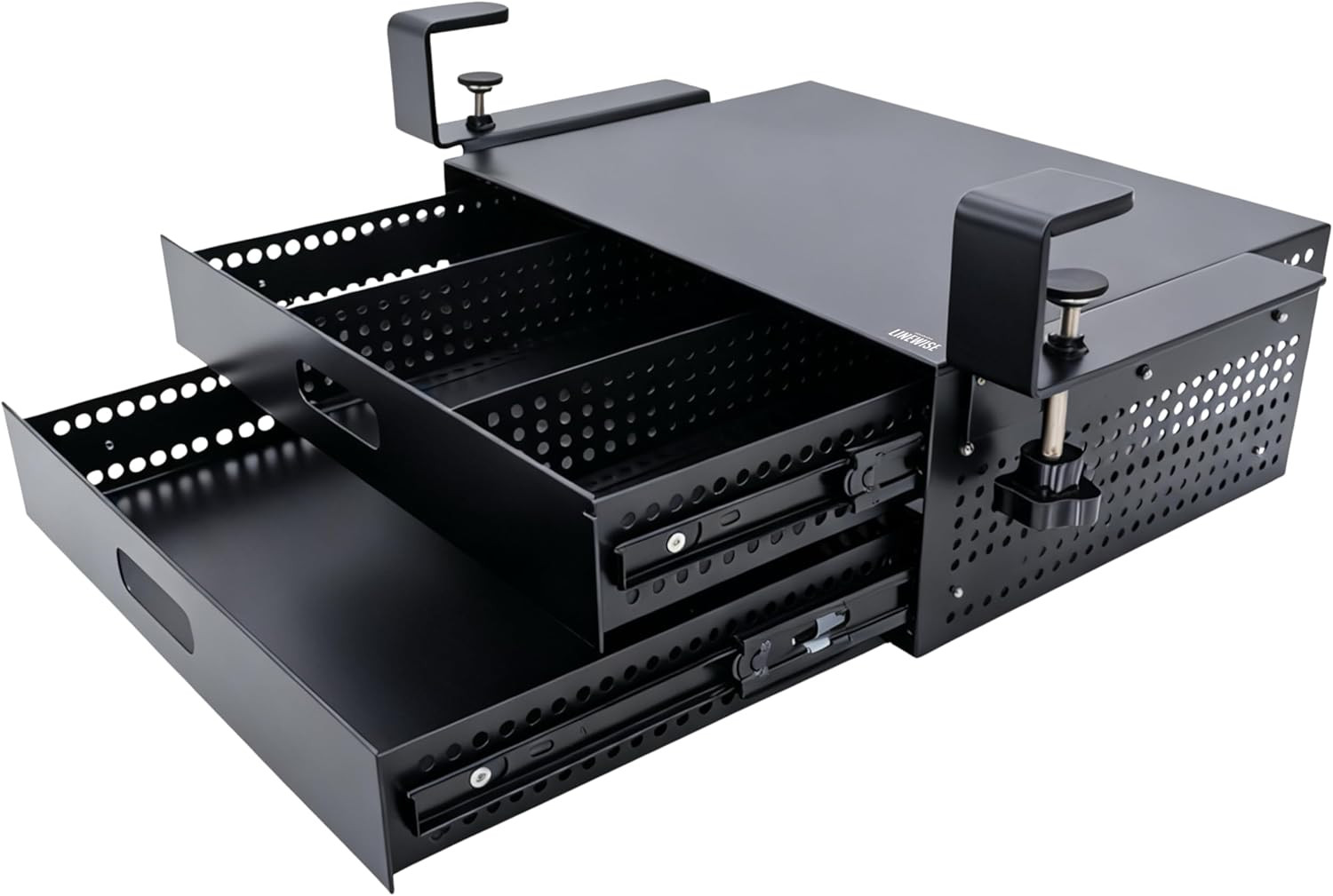 Clamp-On Under Desk Drawer – No-Drill Metal Organizer for Home & Office