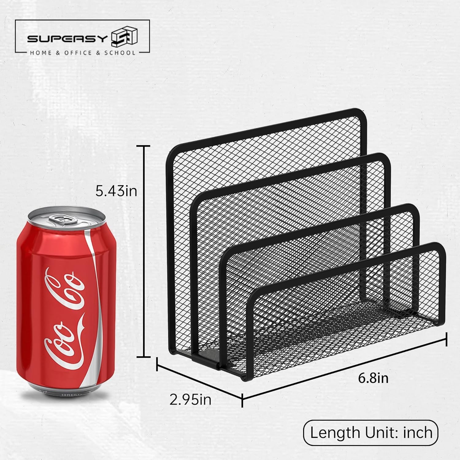 Mail Organizer for Desk, Mesh Metal Mail Holder Countertop with 3-Slot, Lette…