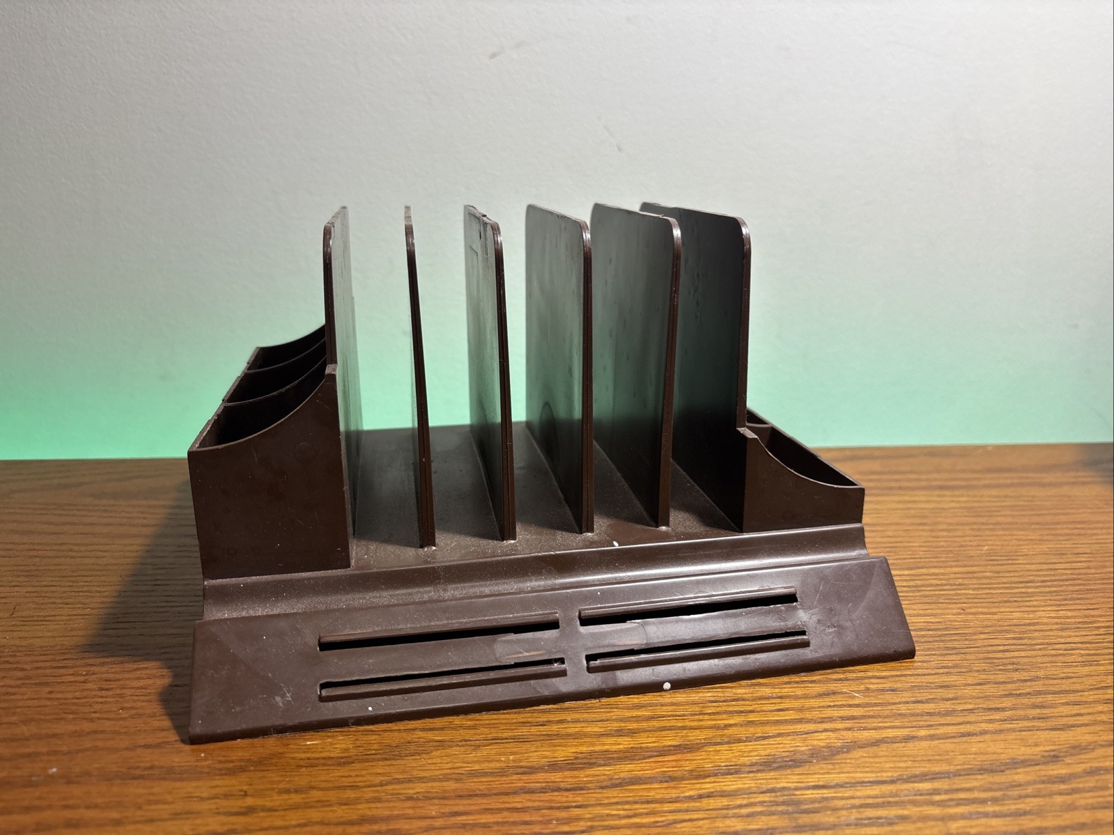 Vintage MCM Retro Action Industries Desk Office Organizer Paper Mail Pens