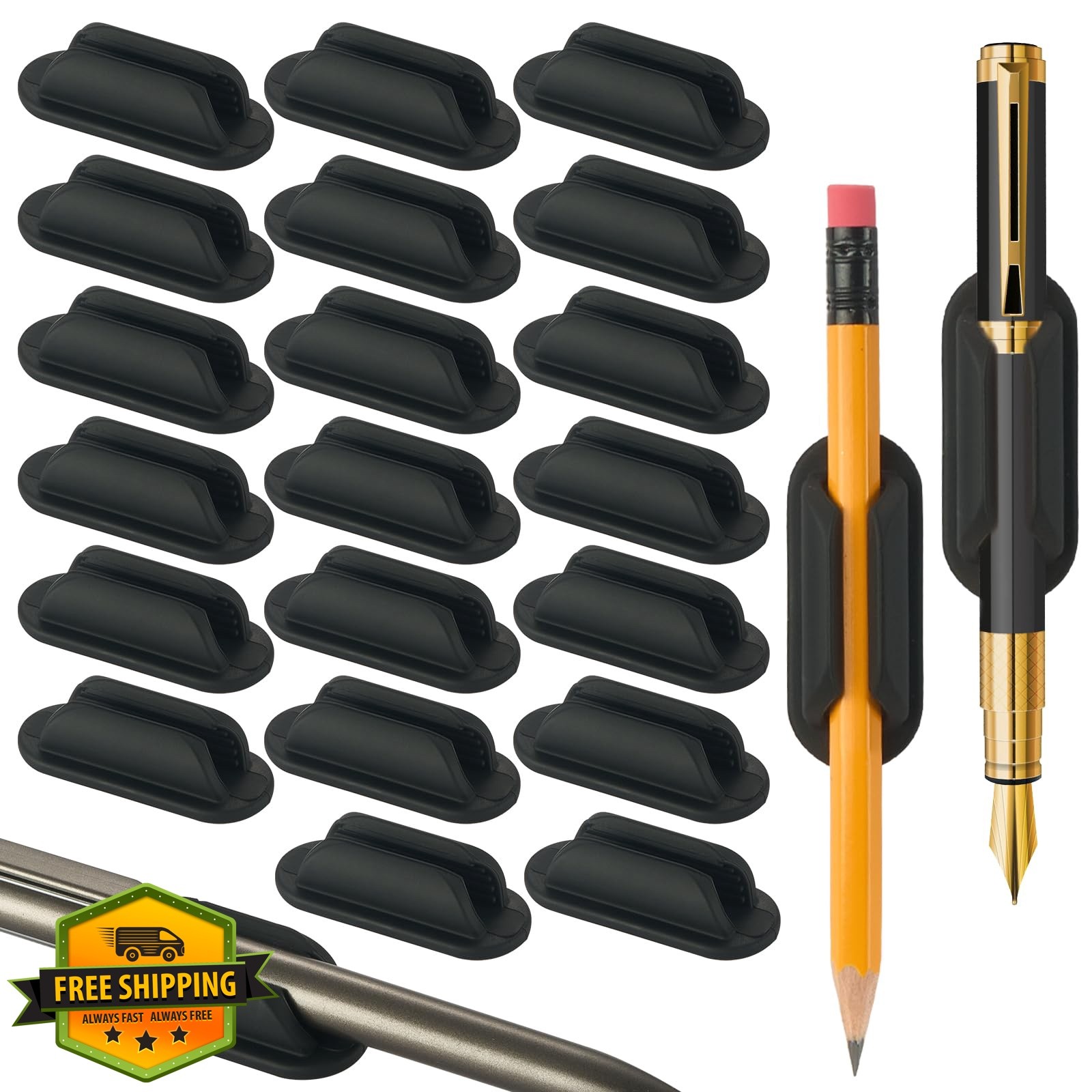 VZZNN Adhesive Pencil Holders Black