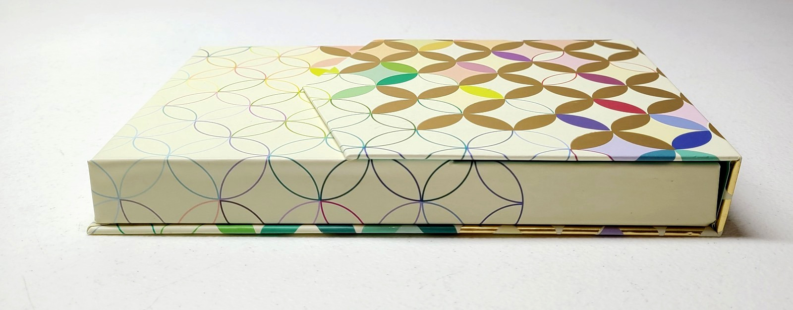 Erin Condren Metallic Mid-Century Circles Stylish Stationery Storage Box NEW