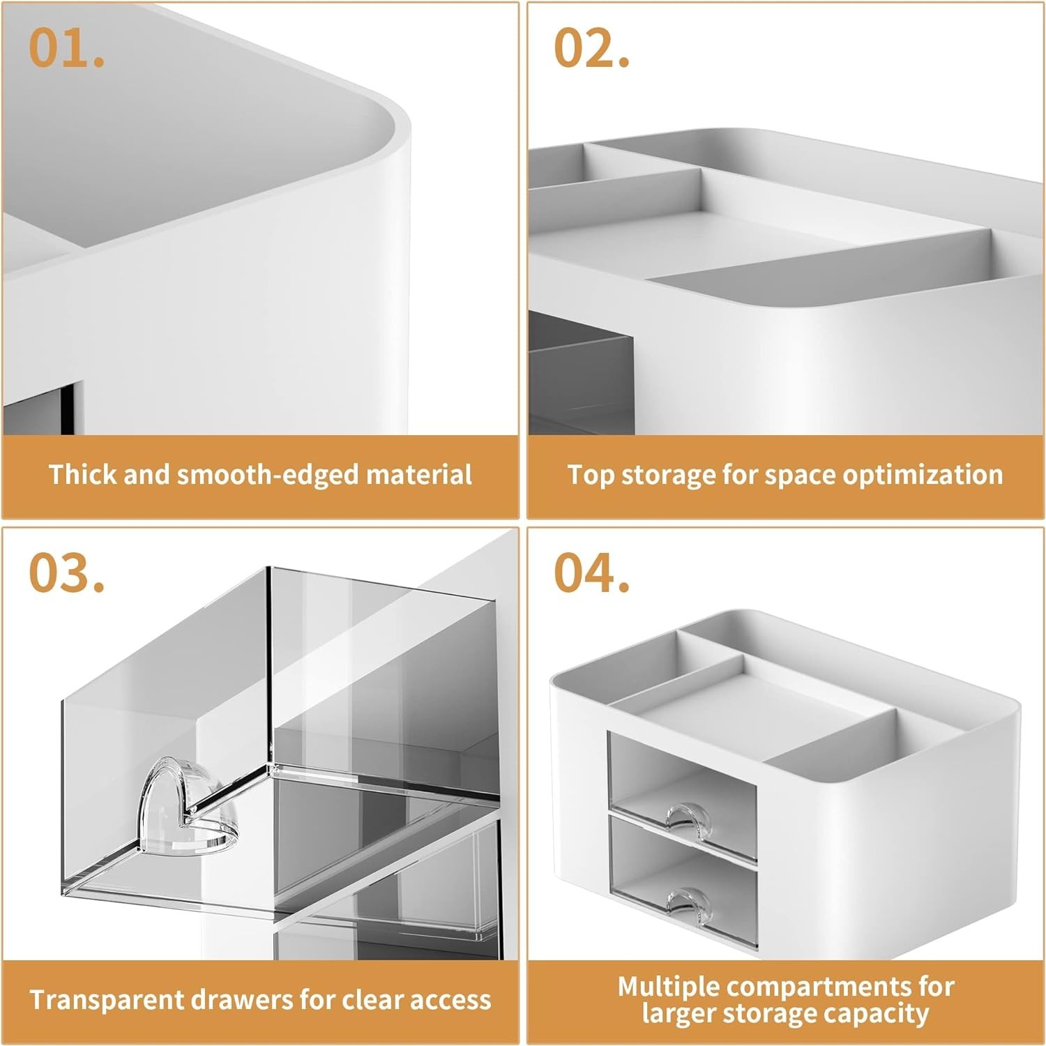 Elegant Pen Organizer with 2 Drawers – 5 Compartments for Classy Workspaces