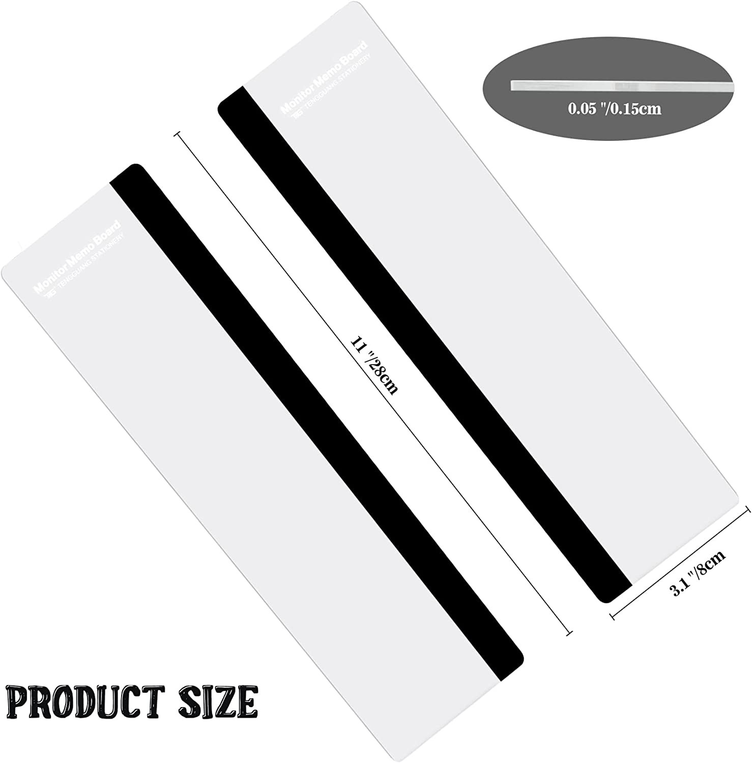 Office Desk Accessories 2Pcs Computer Monitor Memo Board Message Board Supplies