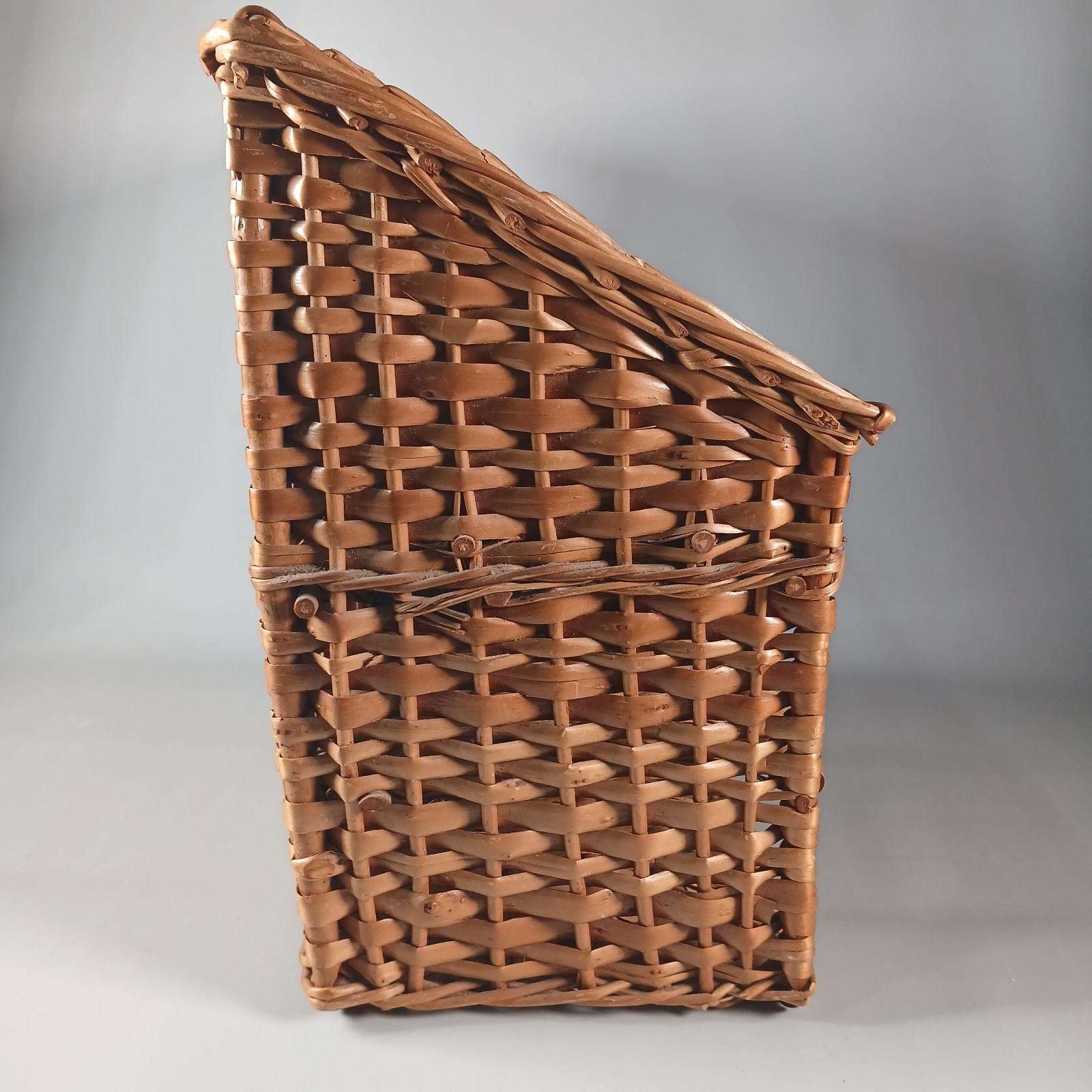 Vintage Wicker Rattan Desk Top Organizer Office Mail Sorter Letter Holder BOHO