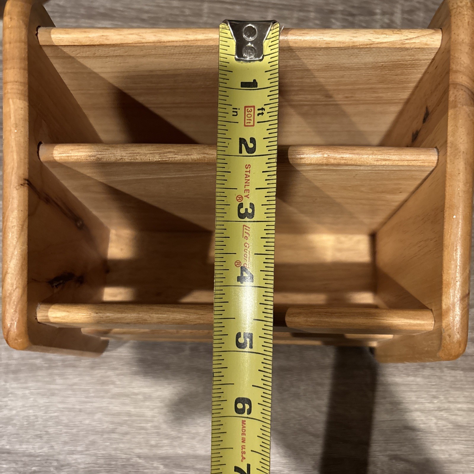 Vintage Wooden Desk/Mail/Letter/Recipe Holder Natural wood Finish