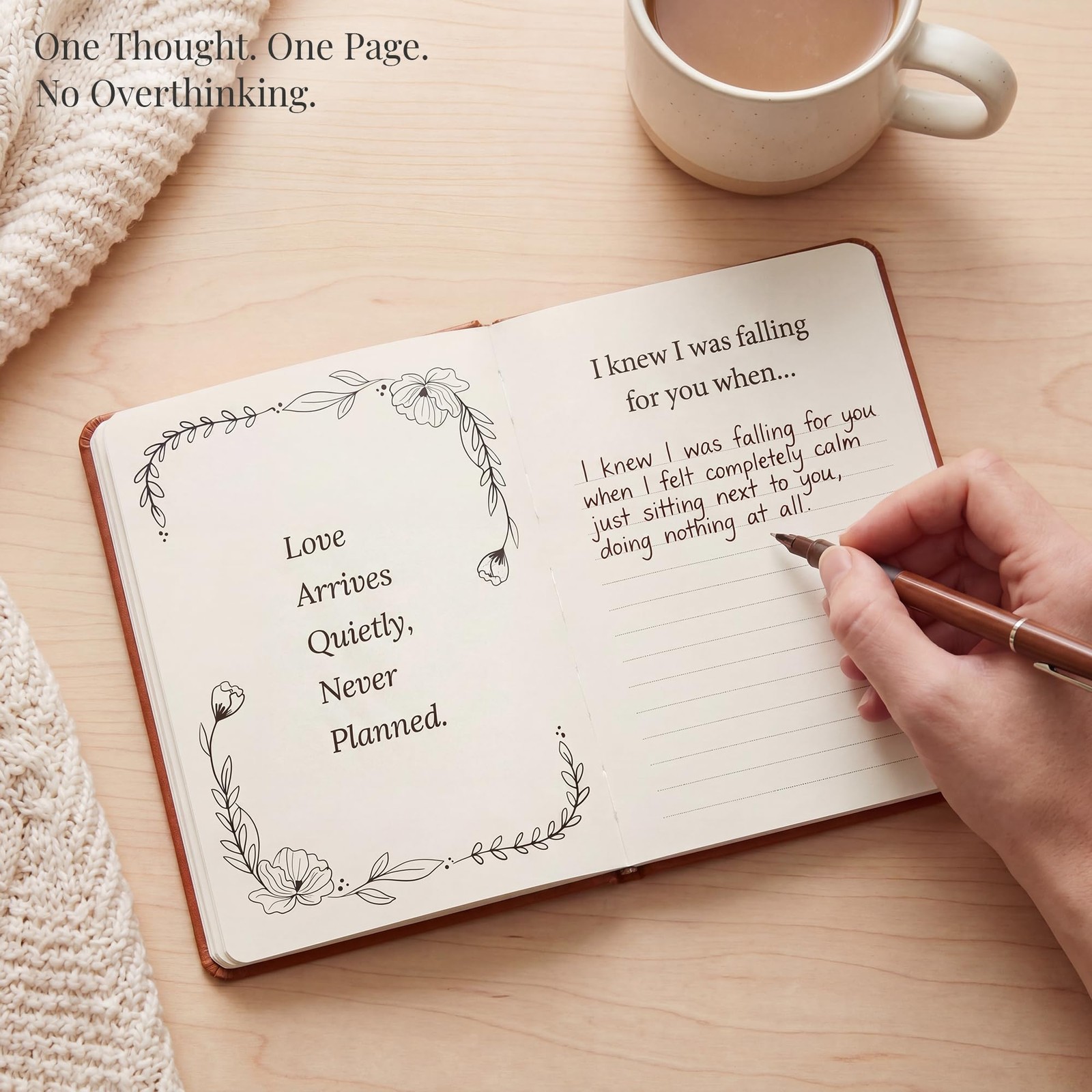 YOELOVE What I Love About You Leather Book – 30 Reasons Why I You, Brown