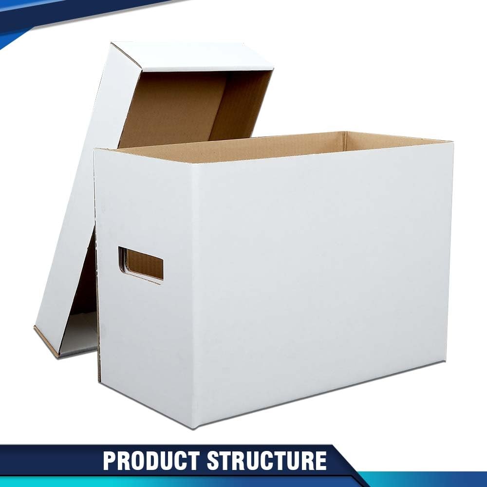 PIT66 5 Pcs Comic Book Storage Boxes, Holds 150-175 Comics Each, 5 PCS, White