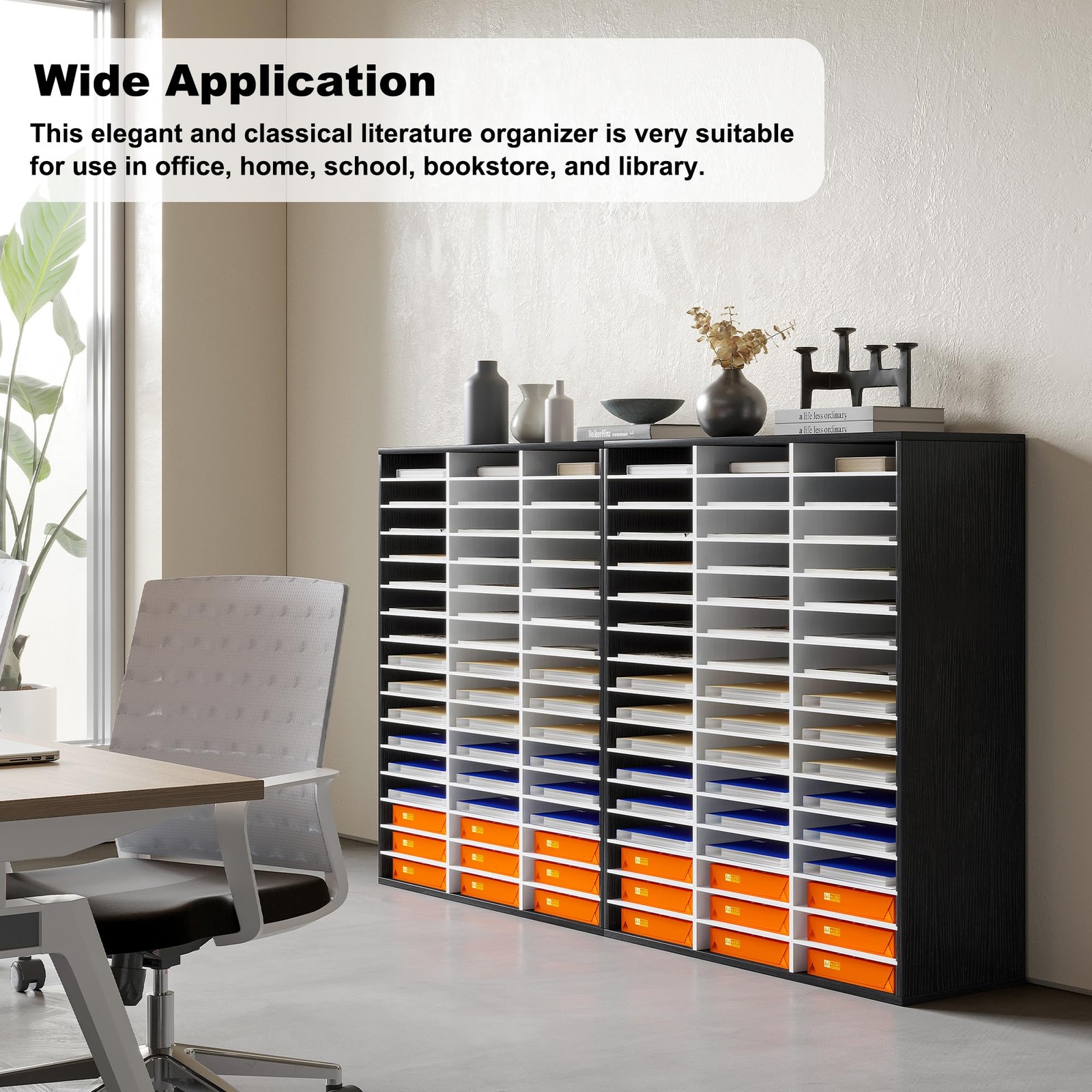 Mail Sorter Wood Literature Organizer, Student Mailbox for Classroom, Desktop…