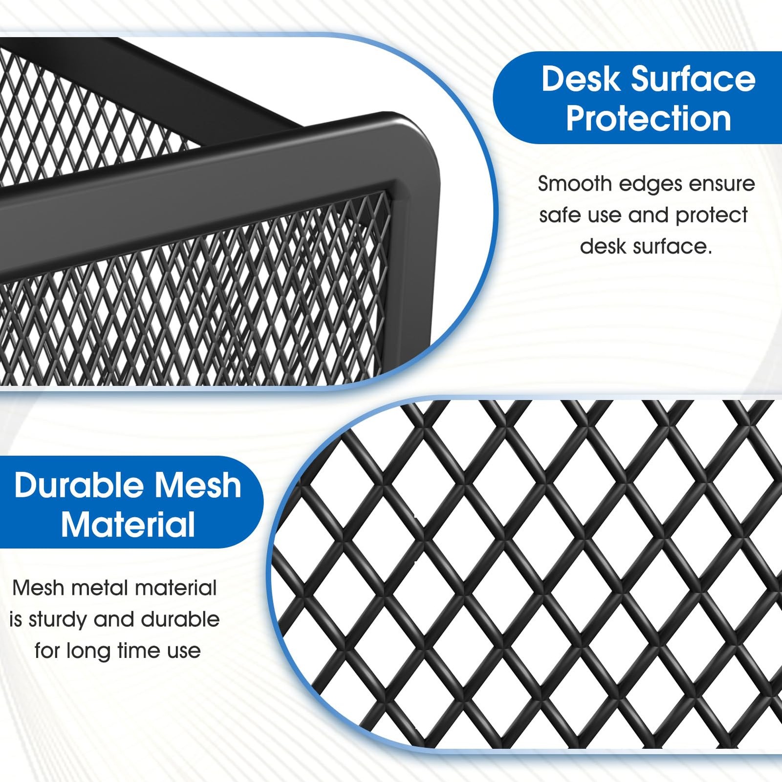 MaxGear Magnetic Pen Holder, Mesh Organizer 3 Compartment, 3 Compartment