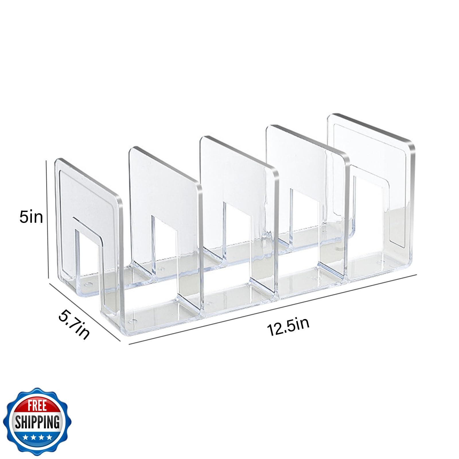 Zhousensen 2PCS Acrylic File Organizer for Desk, Desktop Document/Mail Organi