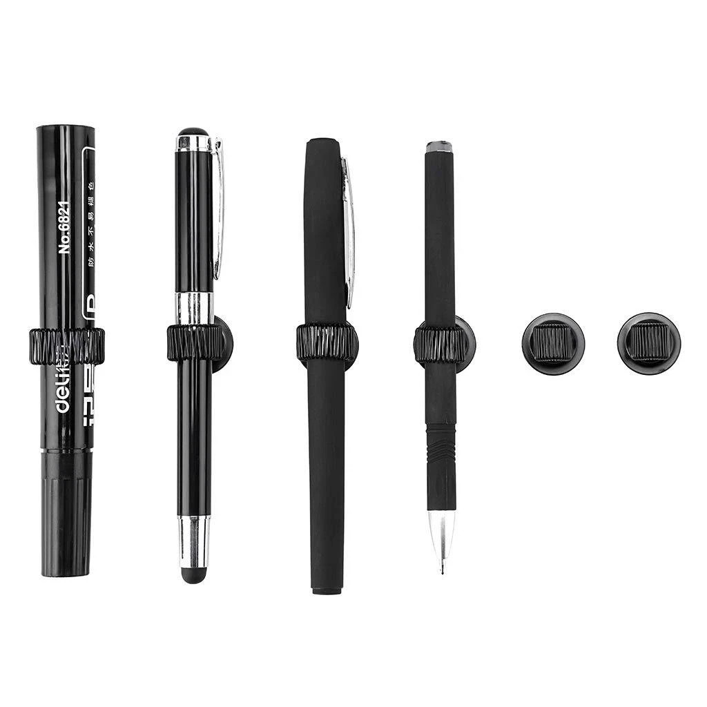 12 Pack Plating Pen Holder Clips Self Adhesive Pen Pencil 12PCSSmall Black