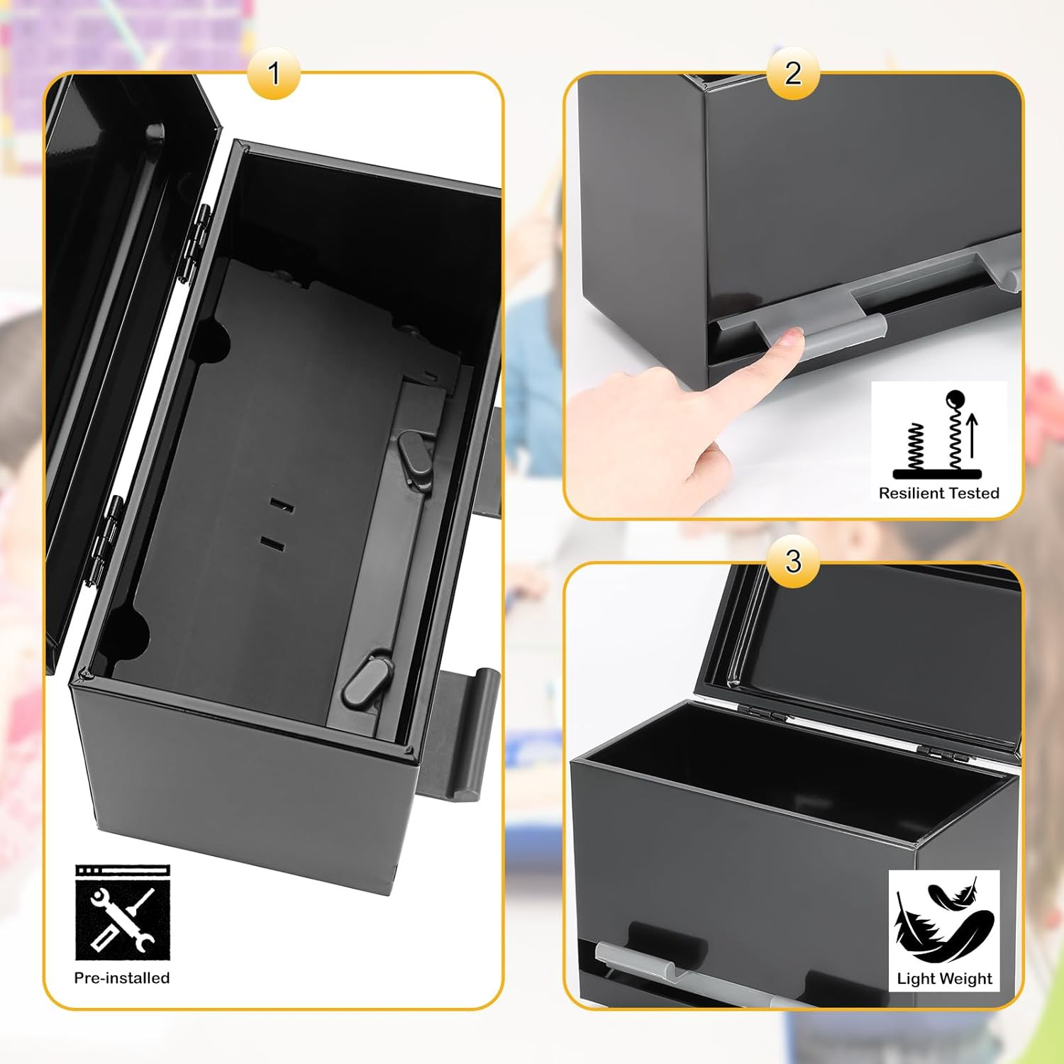 Pencil Dispenser for Classroom Stainless Steel Pencil Holder for Desk, Pencil Di