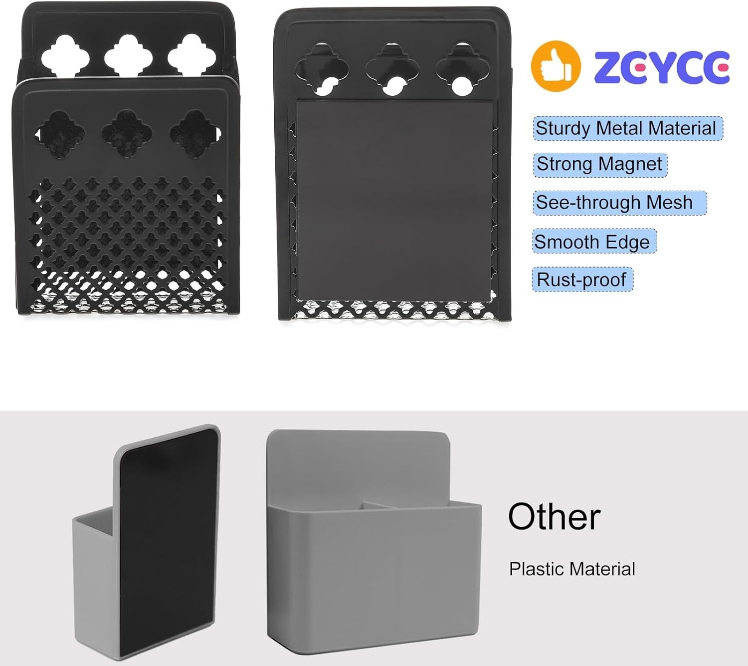 Magnetic Pen Holder, Mesh Metal Strong Magnet Dry Erase Marker Holder Pencil …
