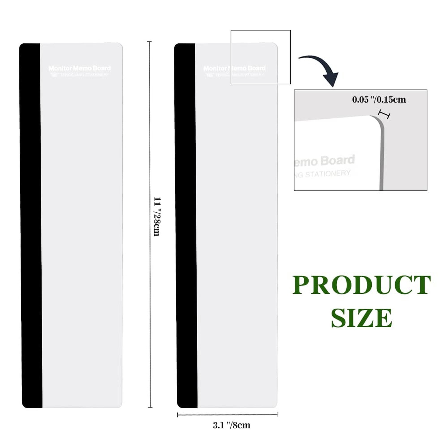 Office Desk Accessories 2pcs Computer Monitor Memo Board Message Board Transp…