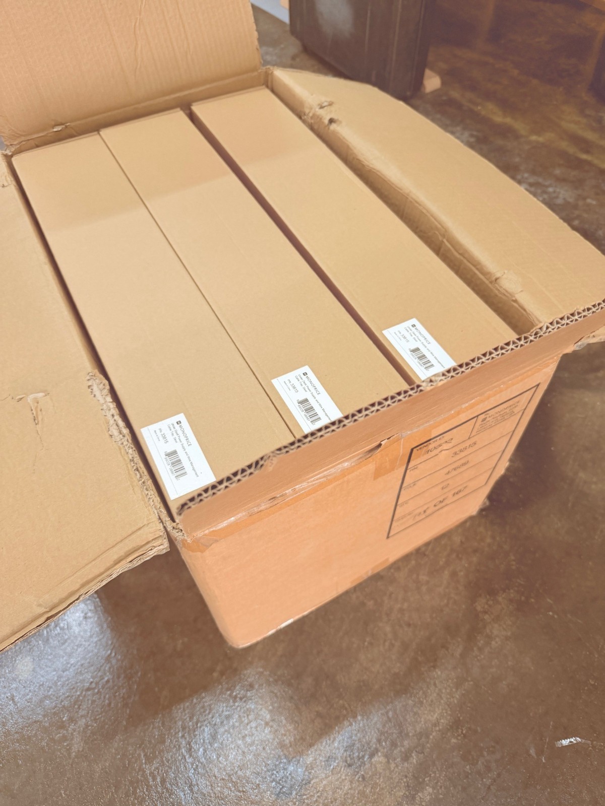 Monoprice Under Desk Cable Tray – Power Supply And Wire Management LOT of 12ea