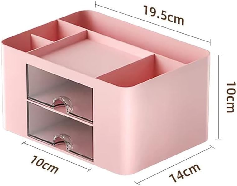 Stationary Organiser 7-Grid Desk Organizer with Drawer – Multifunctional Plas…