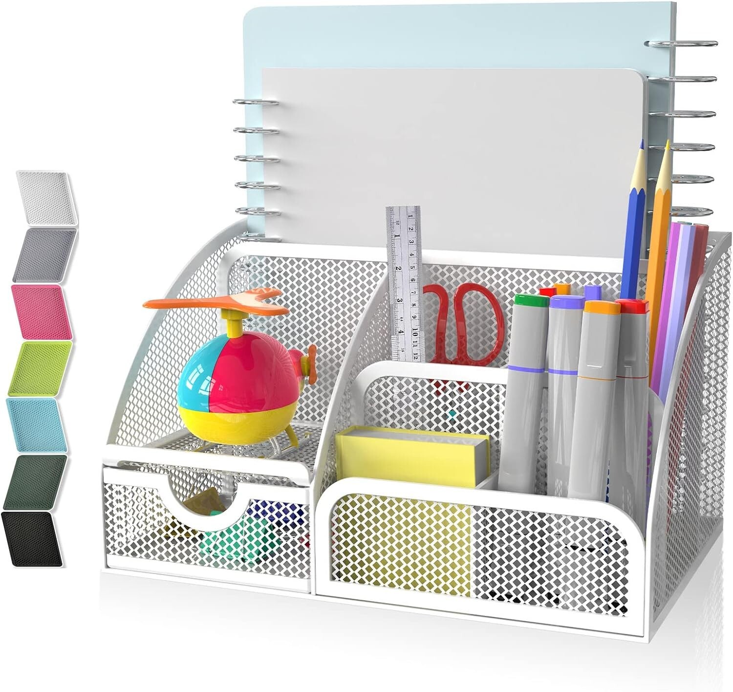 Desk Organizer and Accessories, Black Desk Organizer Drawer 8.7″D x 5″W x 5.5″H