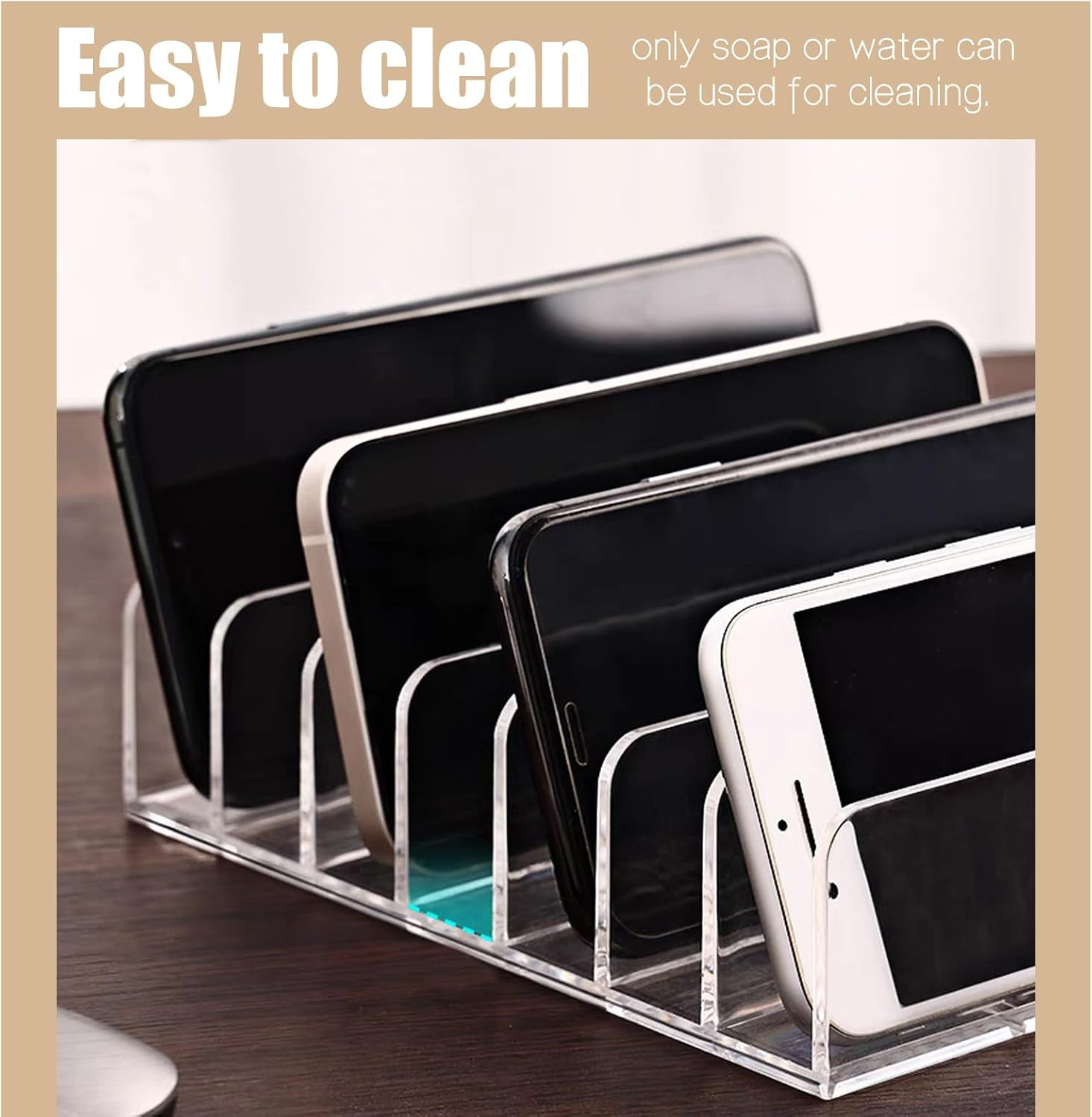 Acrylic Mail Organizer – 2 Pcs CD Holder with 7 Compartments, 7 X 5 X 1.57 Trans