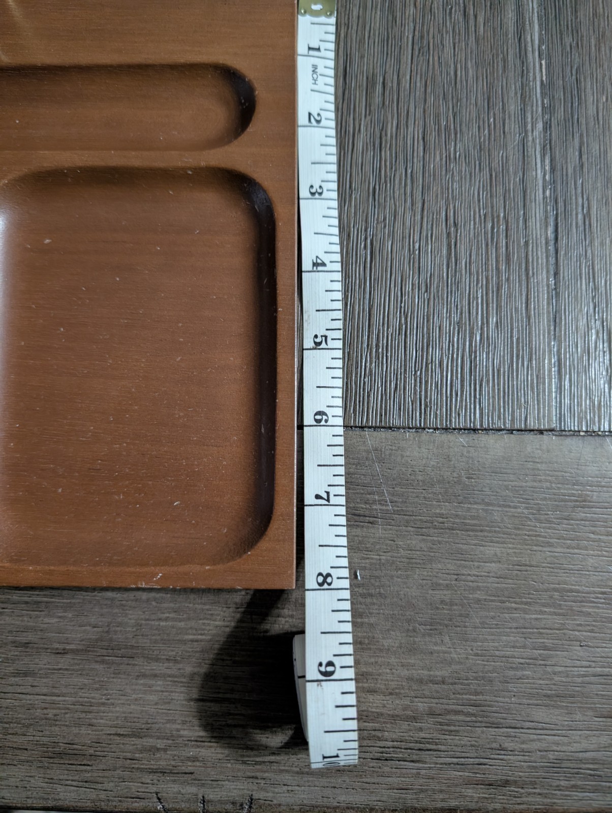 Vintage Wood Mens Desk Top Organizer 1967. Canada 1867-1967 Centennial Coin