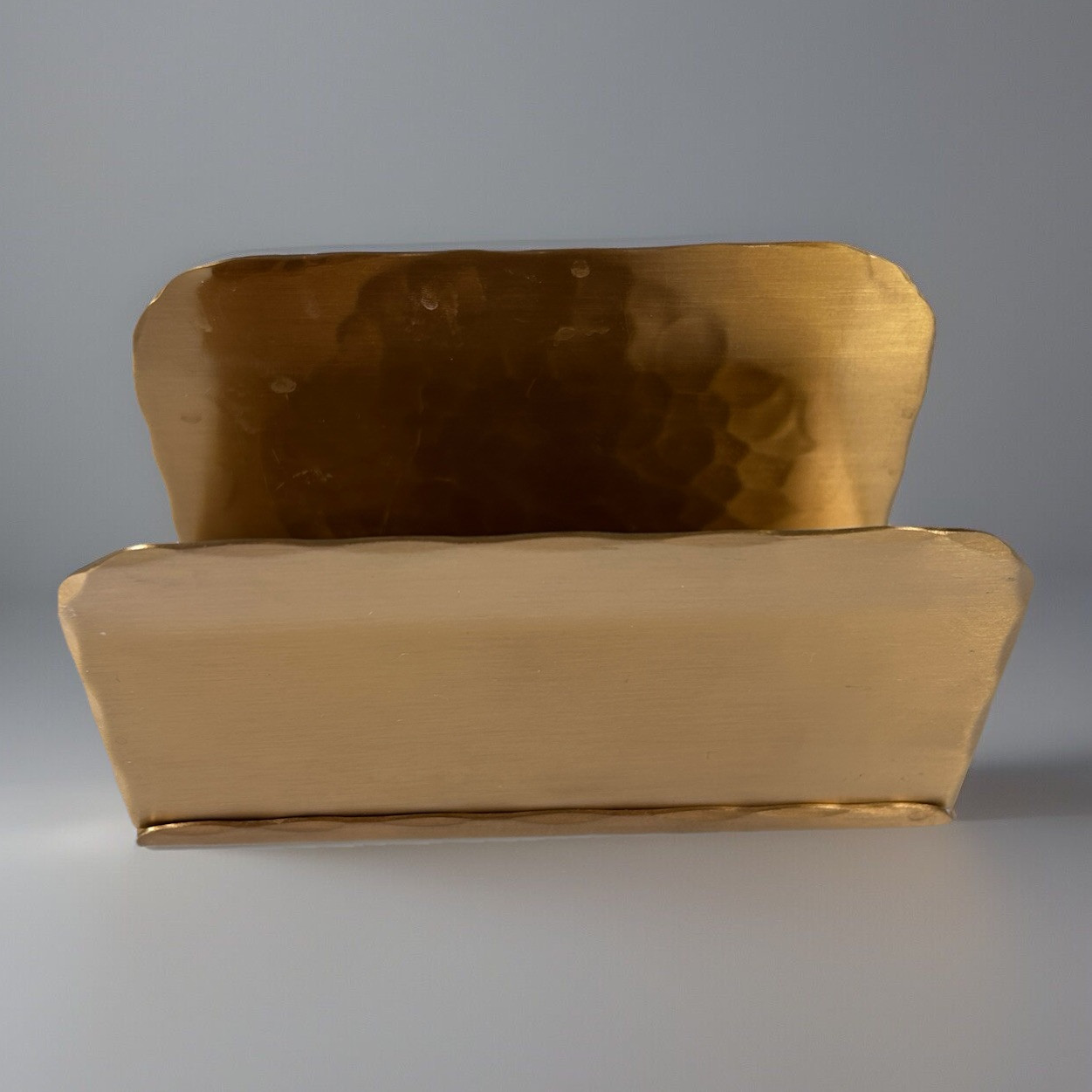 Bronze Mail Letter Pencil Holder Hammered Brass Handmade By Natale Rossi Eagle