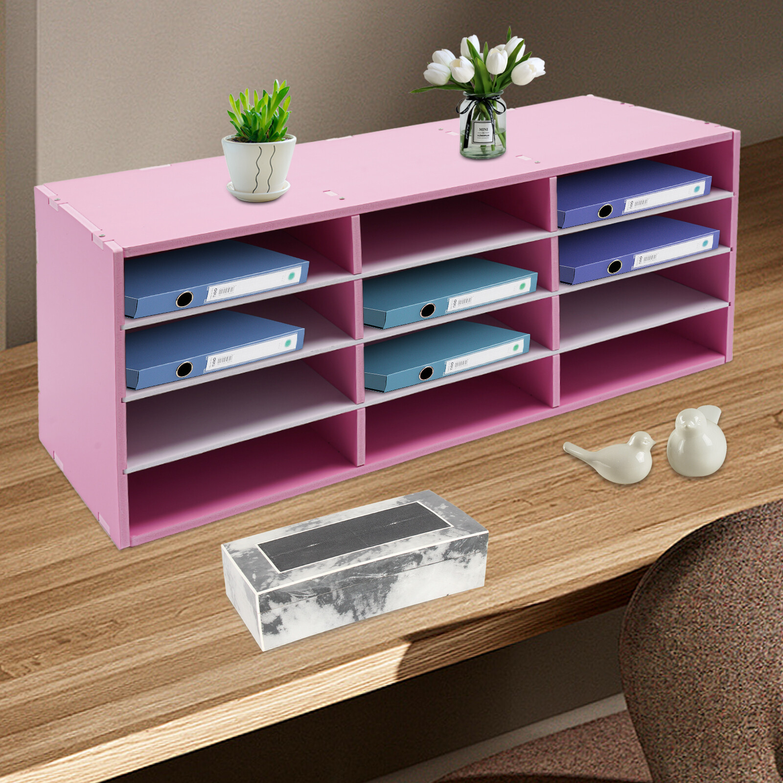 12 Compartments Literature Organizer Sheet Sorter Paper Organizer Mail Sorter