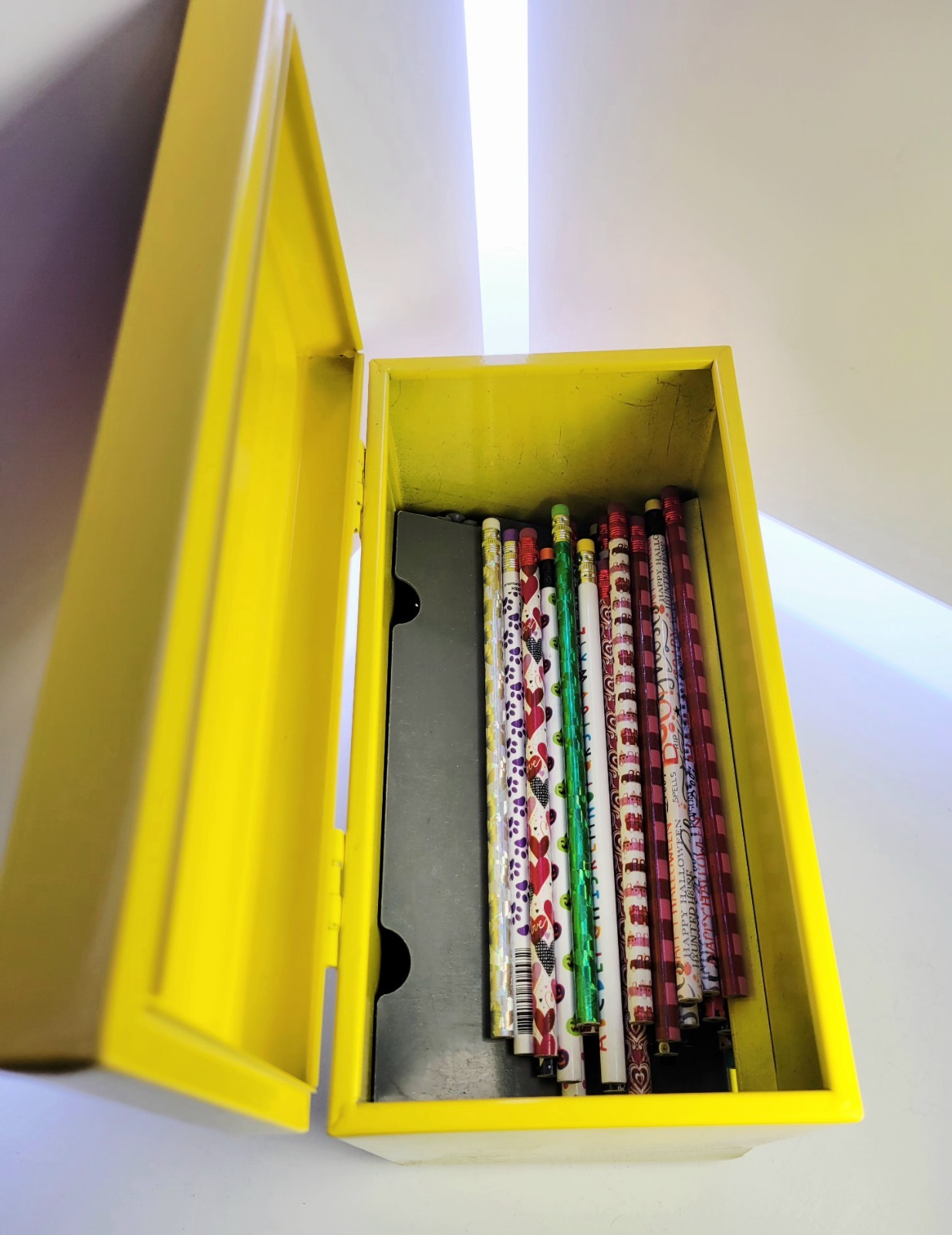 Yellow Classroom Pencil Dispenser & Pencils