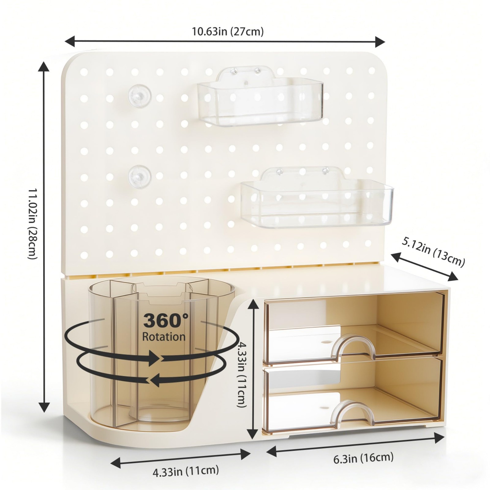 Desk Organizer with 2 Drawer, Multifunctional Pen Holder for Desk, Desktop Or…