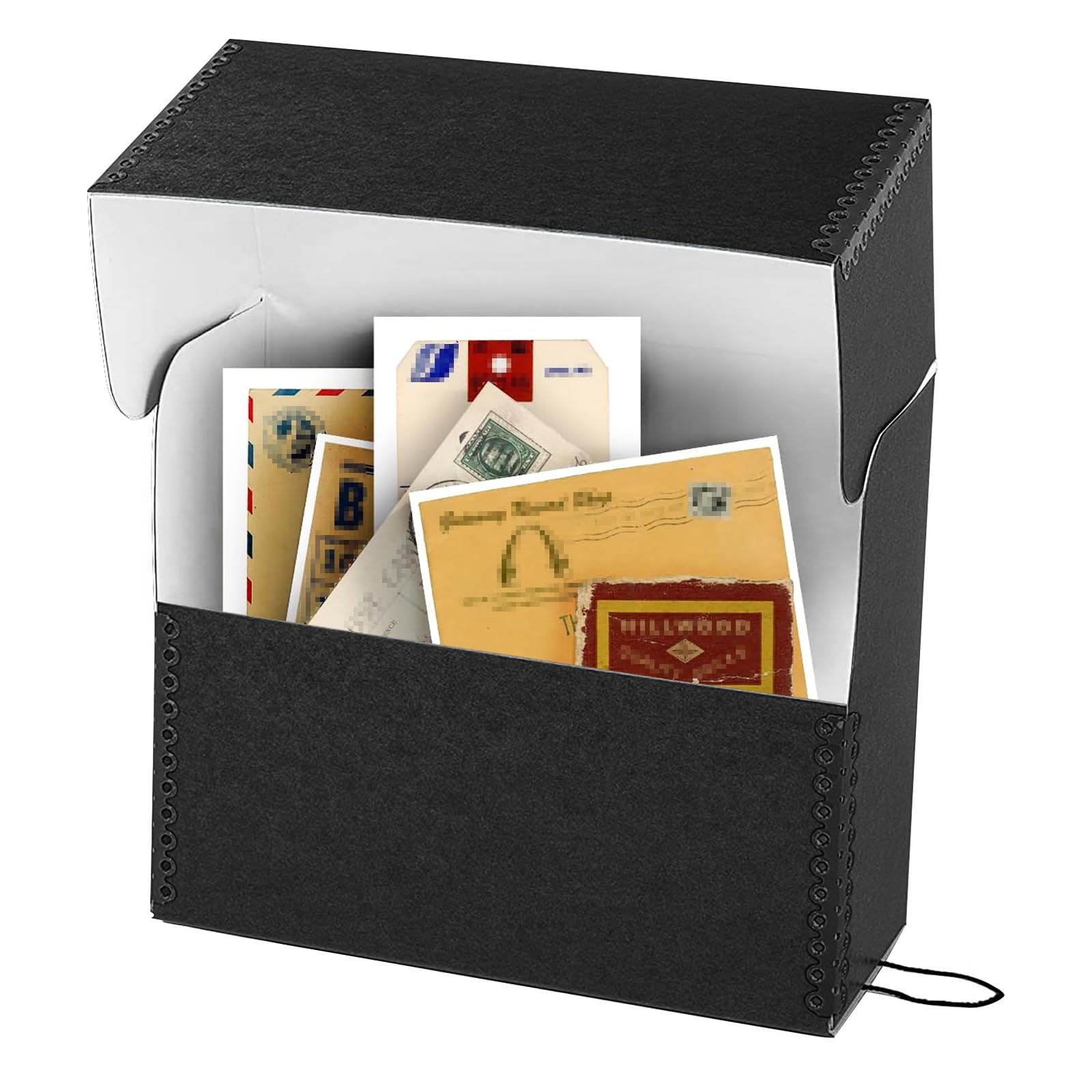 Lineco Archival Document Storage Box with Metal 12.5″ x 10.5″ x 5″, Black