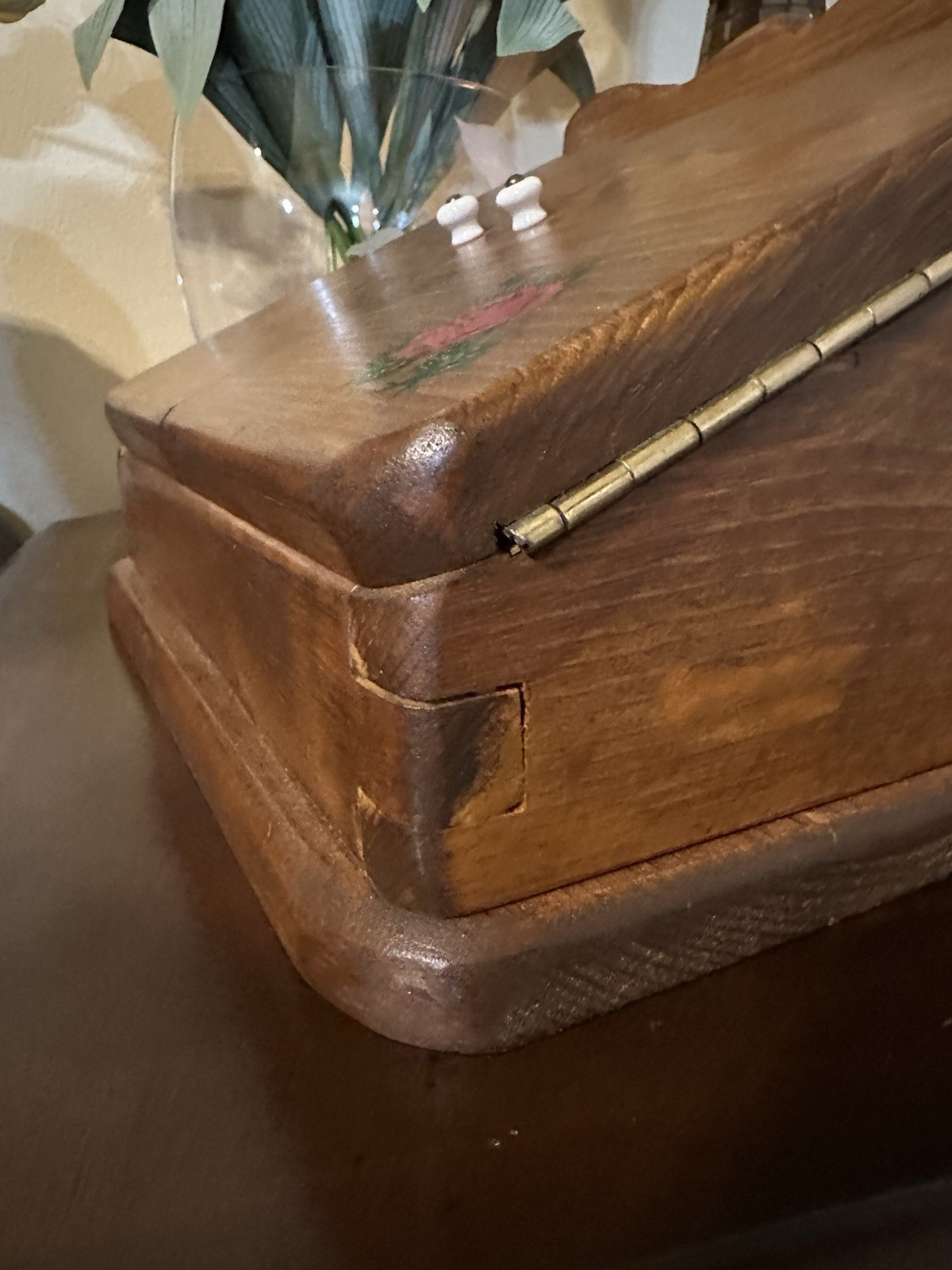 Vintage Handmade Oak Stationery/Mail Organizer 12” Wide X 9” Tall X 10” Deep