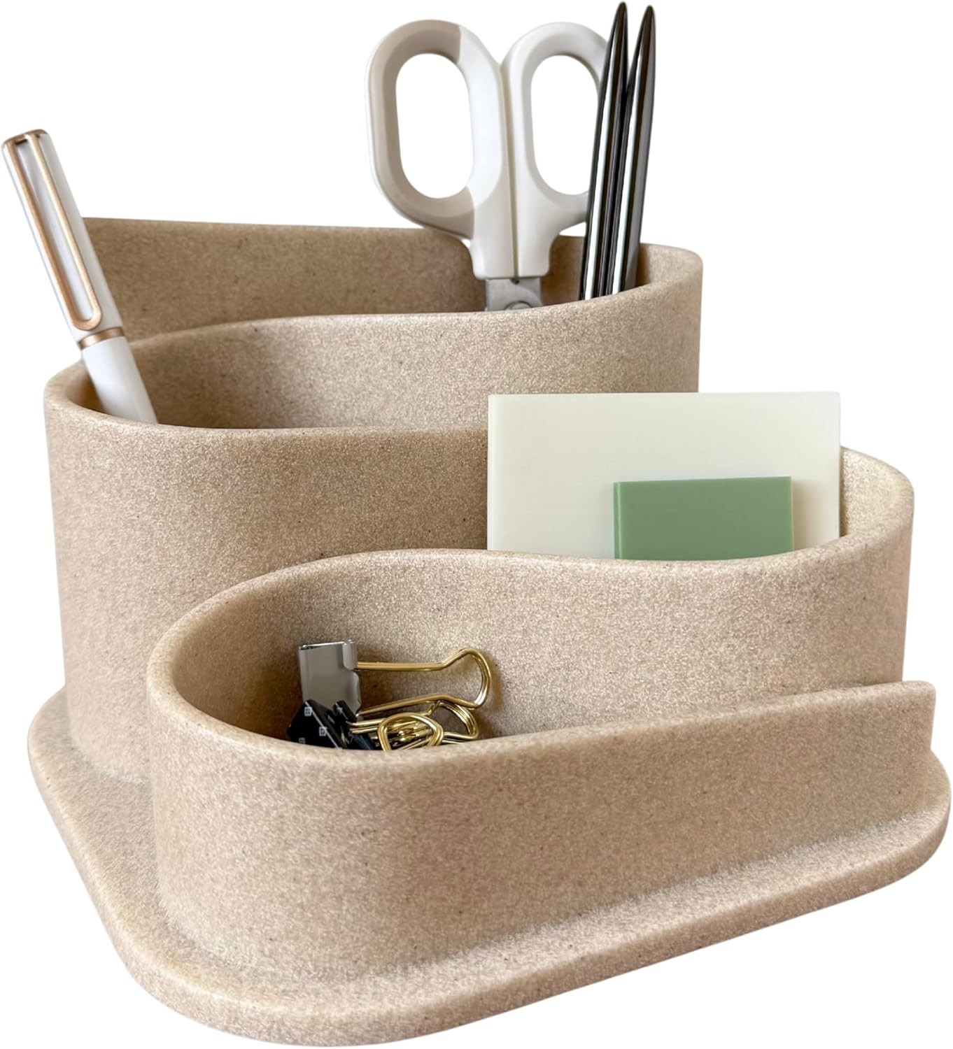 Aesthetic Desk Organizer – Aesthetic Office Desk – Boho Pen Holder – Neutral …