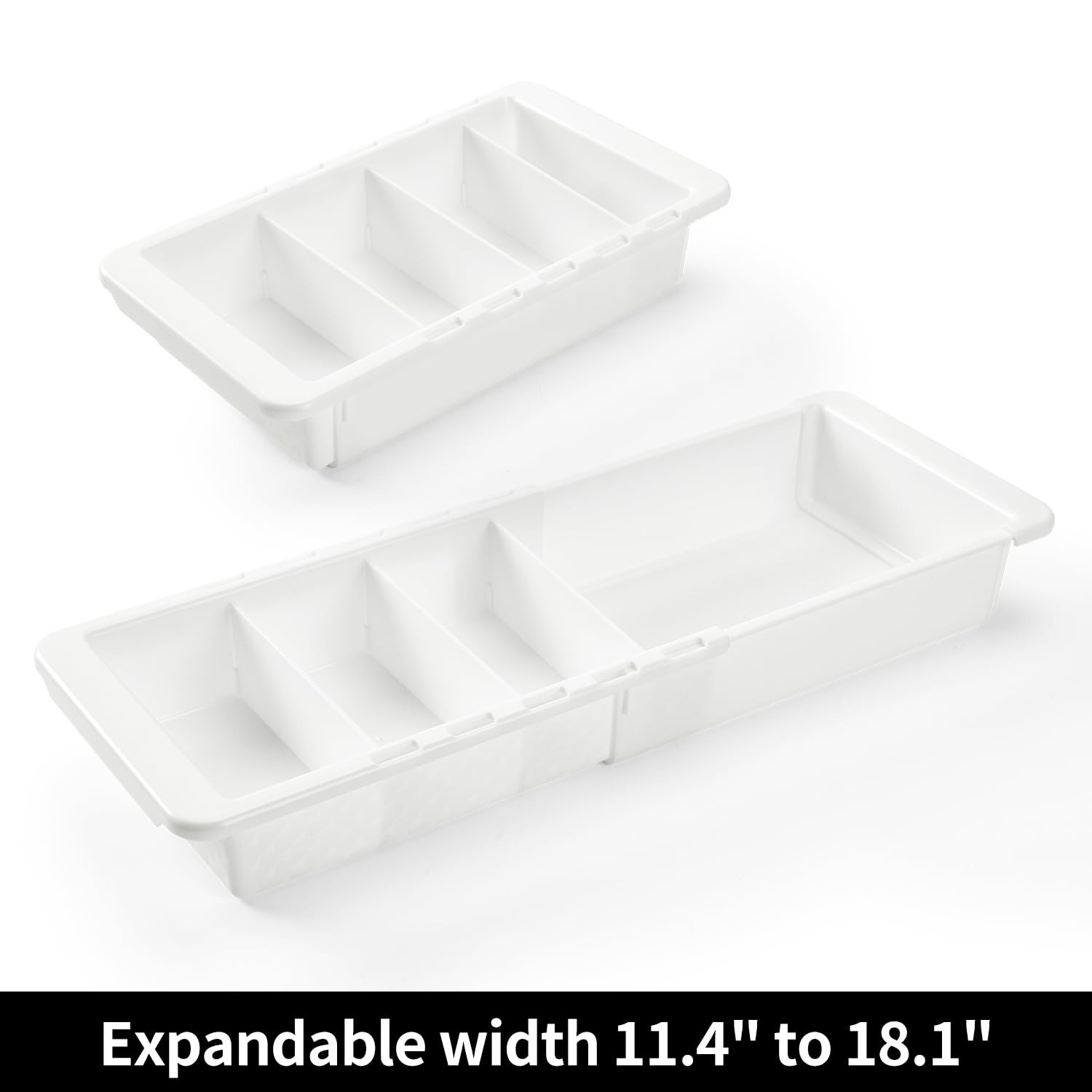 Plastic Drawers Organizer for Office Bathroom Bedroom DEEP 2.3″, white