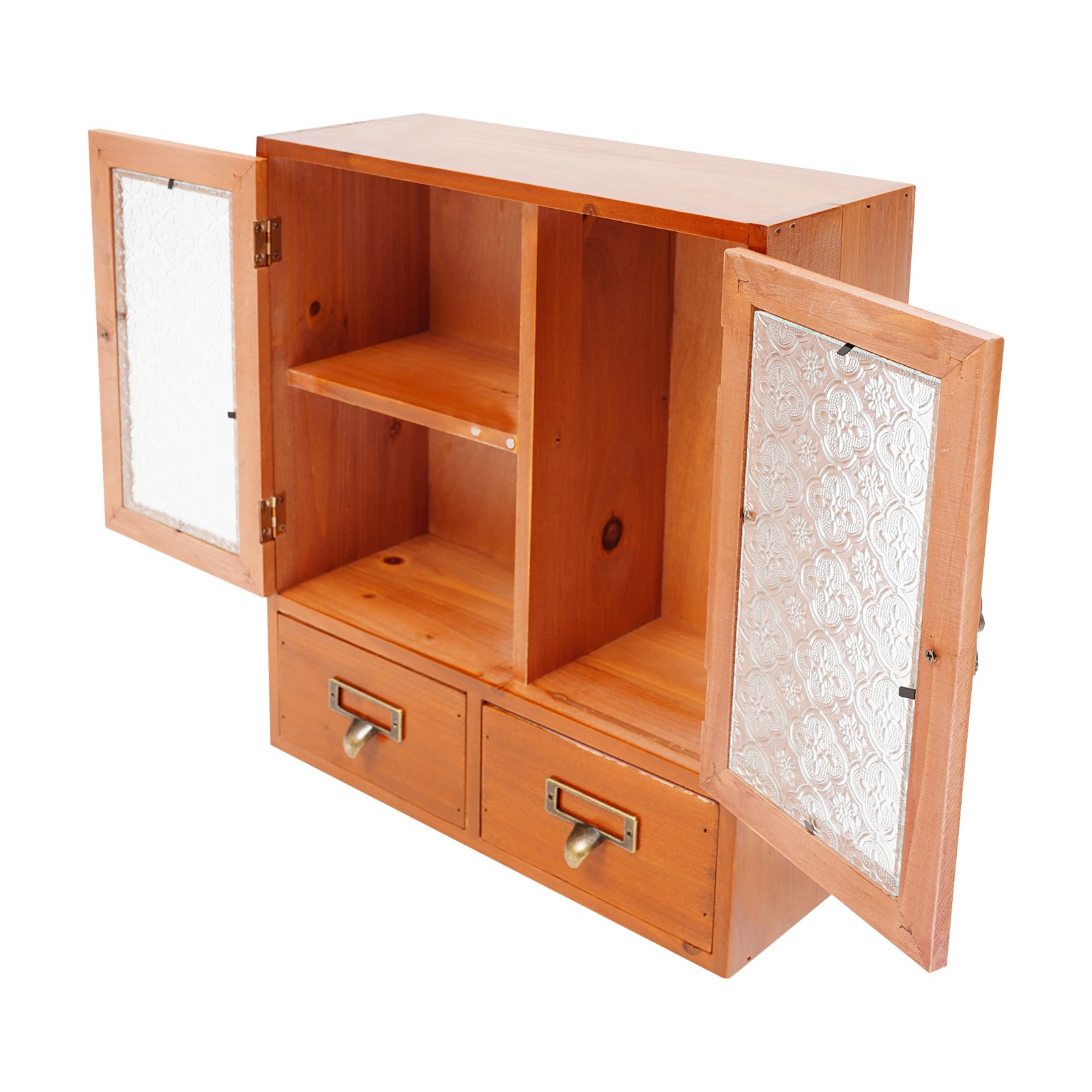 Vintage Tabletop Organizer, Wooden Storage Drawer Box, Storage Cabinet for Desk
