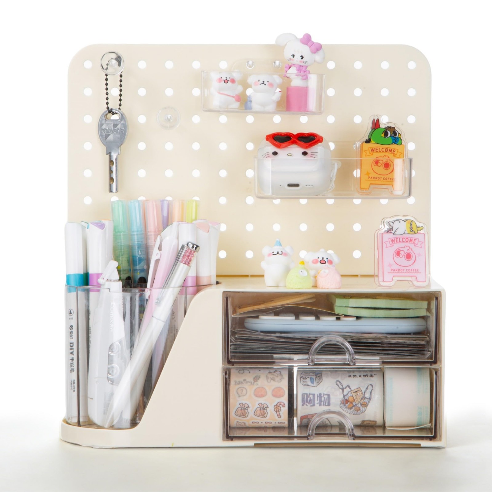 Desk Organizer with 2 Drawer, Multifunctional Pen Holder for Desk, Desktop Or…