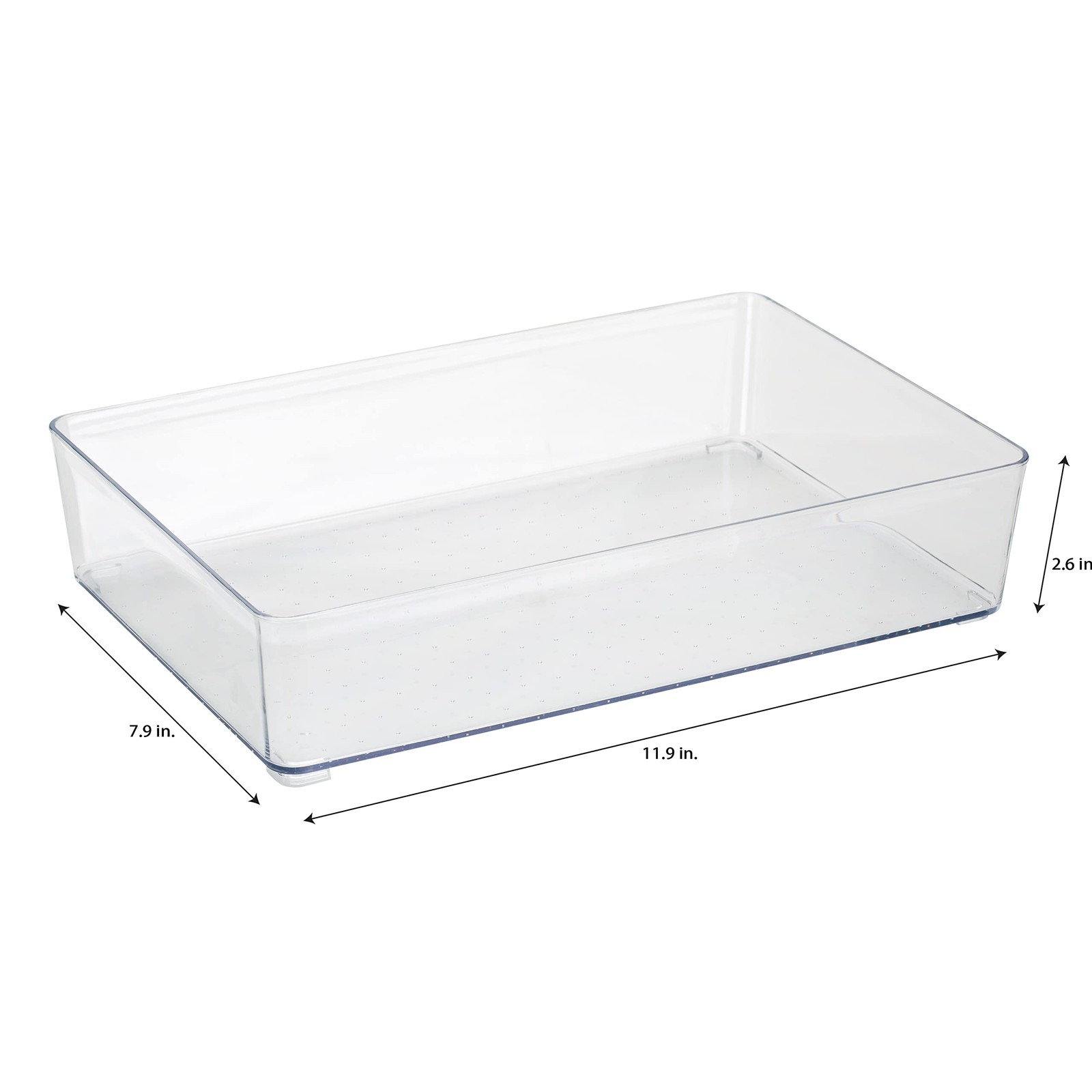 Simplify Large Drawer Organizer, Rectangular, (Pack of 2), Clear