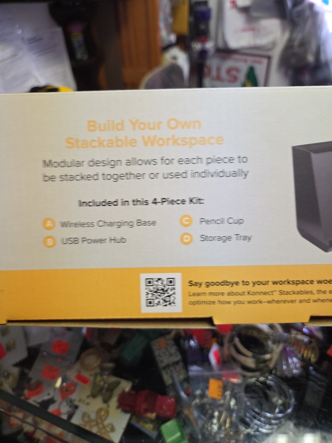 Bostitch Konnect 4-piece Wireless Charging Desk Organizer Kit NEW Sealed