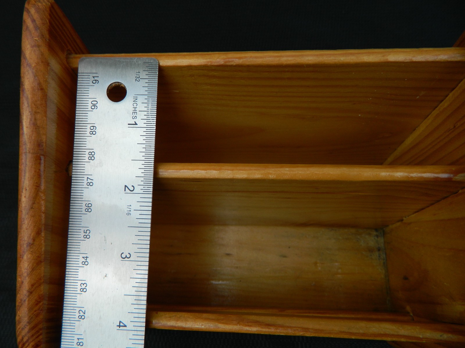 Vintage Wooden Desk Organizer Mail Sorter Letter/Device Holder oak wood Finish