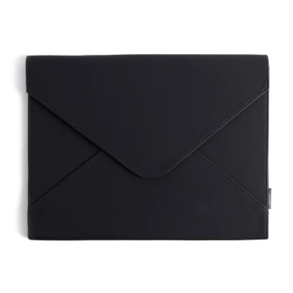 Fast delivery-Vegan Leather Document Holder, Black, 2 Compartments, 10x13x0.7″