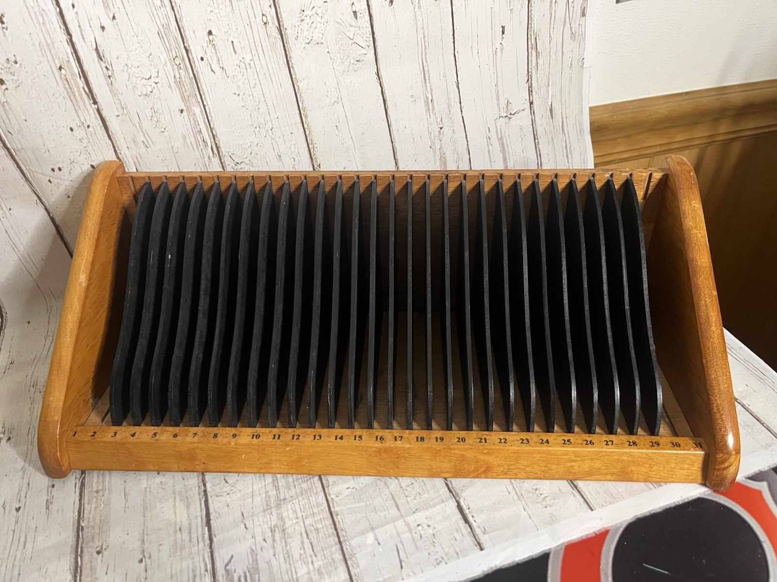 Vintage Wooden 31 Slot Mail Sorter Desk Organizer Preferred Stock 17″ x 7″