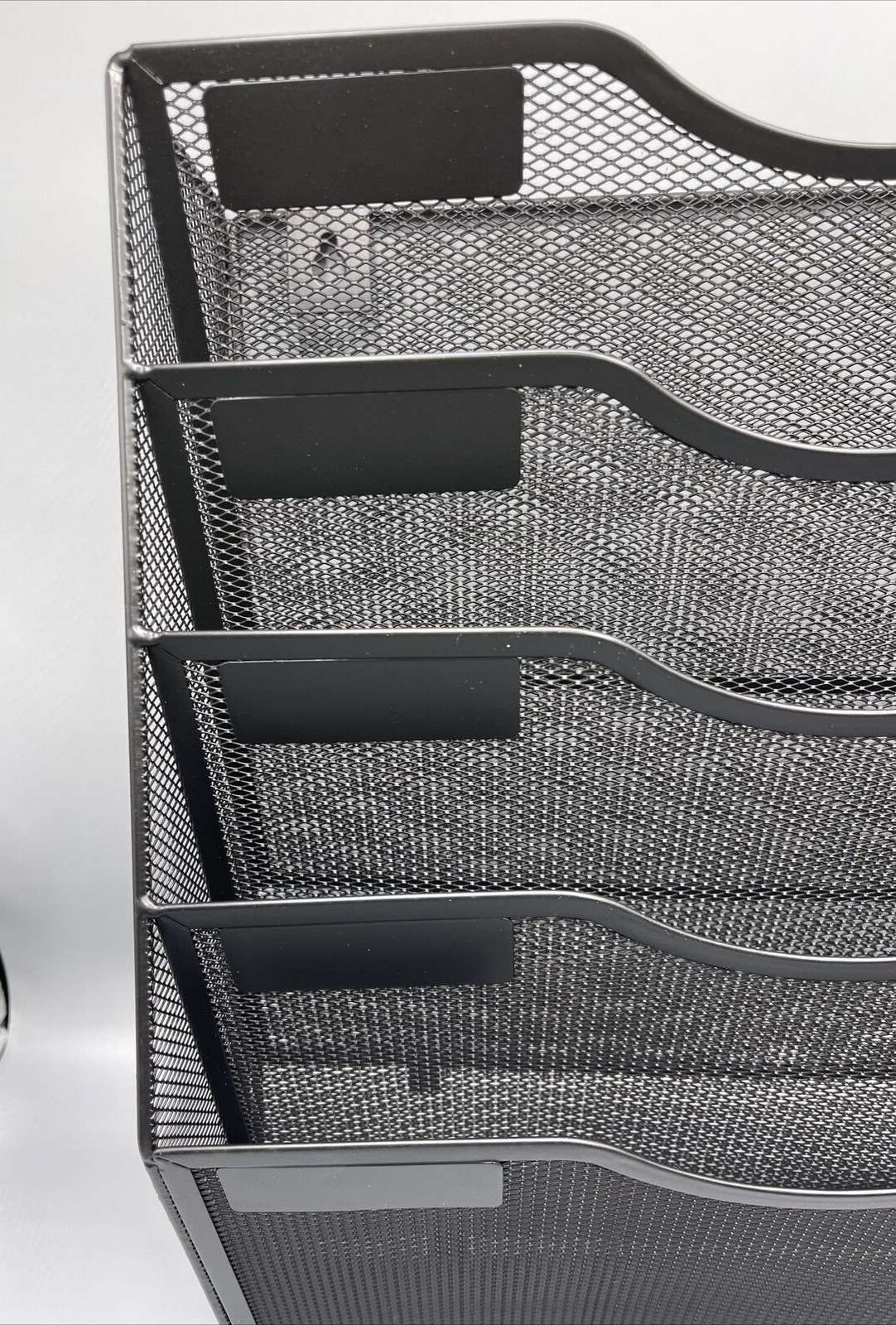 5 Pockets Mesh Hanging File Holder Organizer Wall Mounted Black
