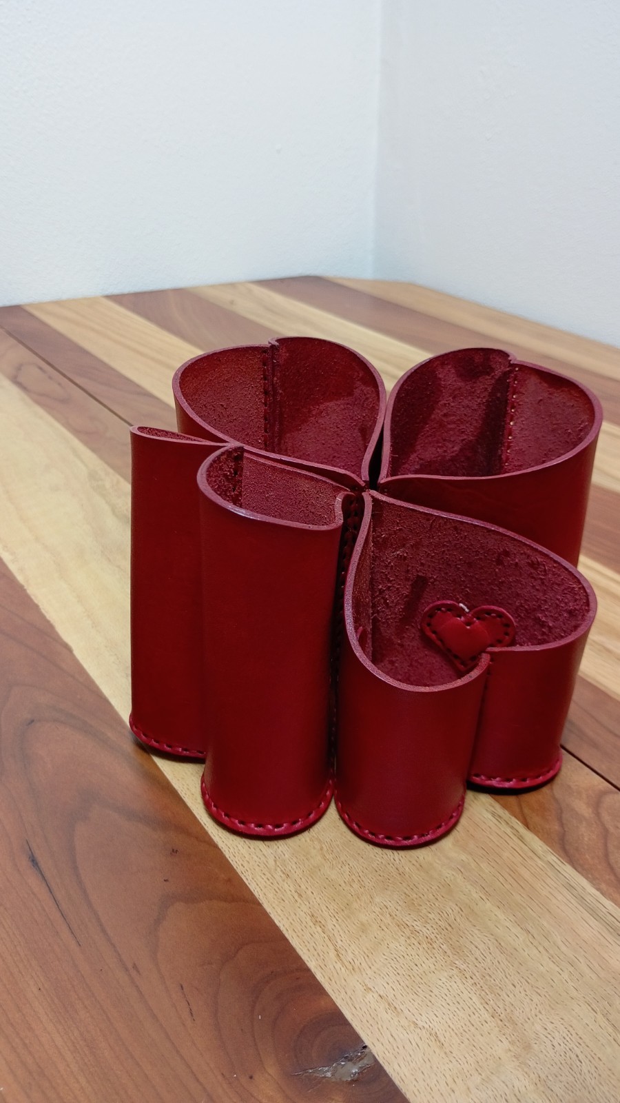 Heart Shaped Pencil Holder. Handmade & Nice Gift Idea.