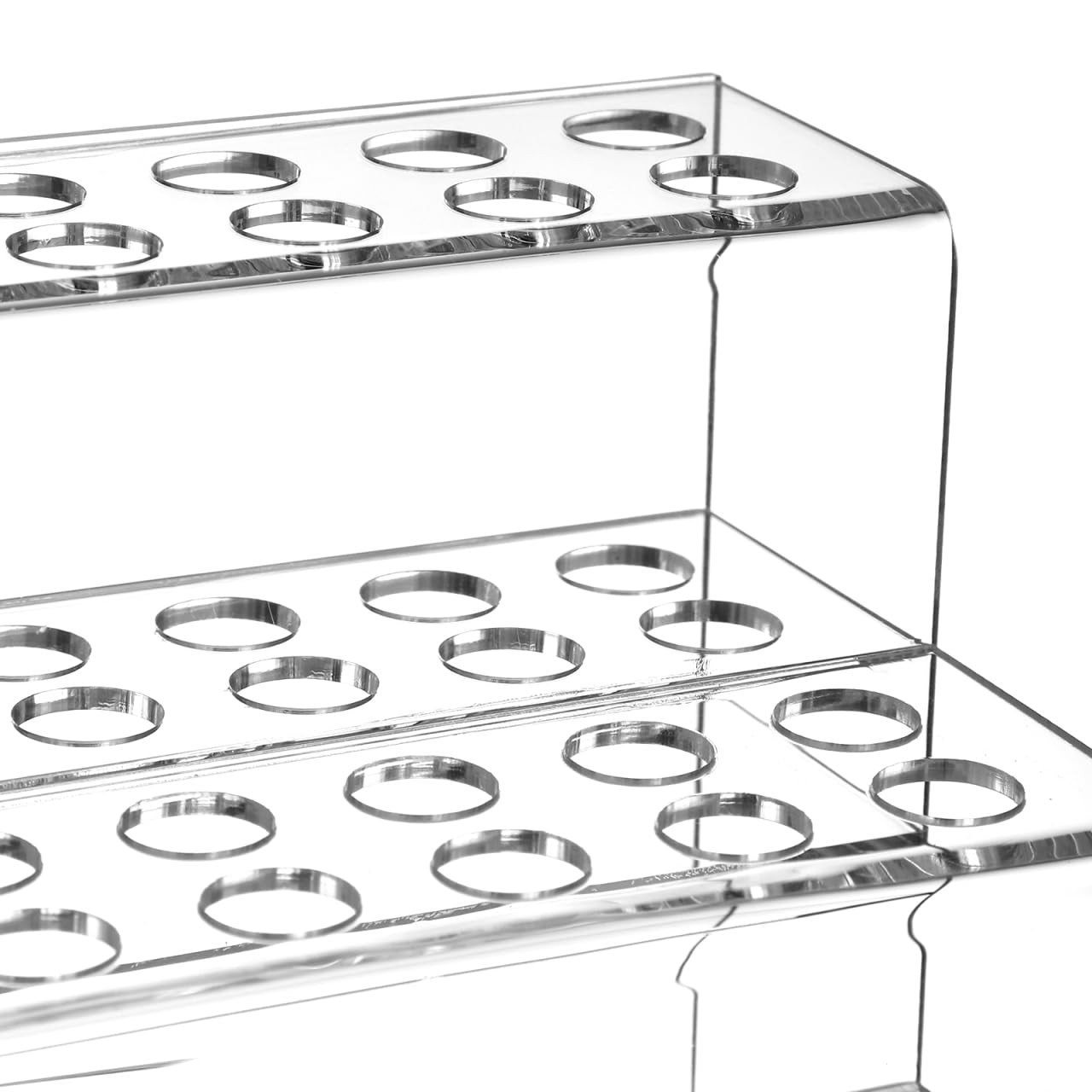 Cabilock 48-Slots Pen Display Stand, 2 Tier Clear Acrylic 24x10cm,