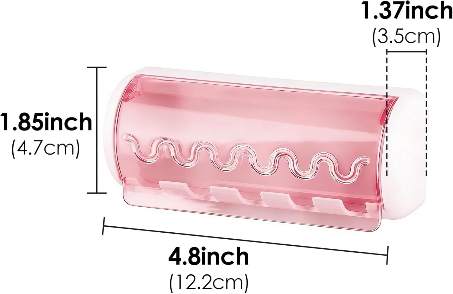 1 PCS Self Adhesive Toothbrush Holder W/ Cover Bathroom 5-Slot Wall Mounted