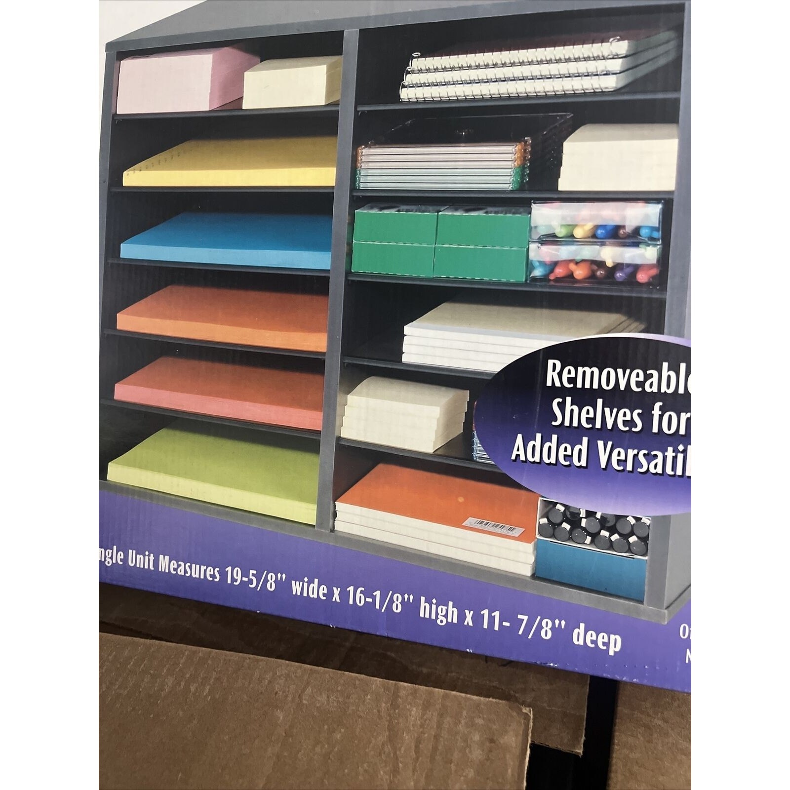 12 Compartment Paper Organizer Shelf Module Unit
